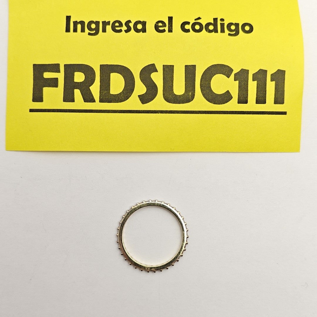 ANILLO ANILLITO CHURUMBELA C CIRCONIAS 14K 7.5 TALLA 2 GR (NUEVO)