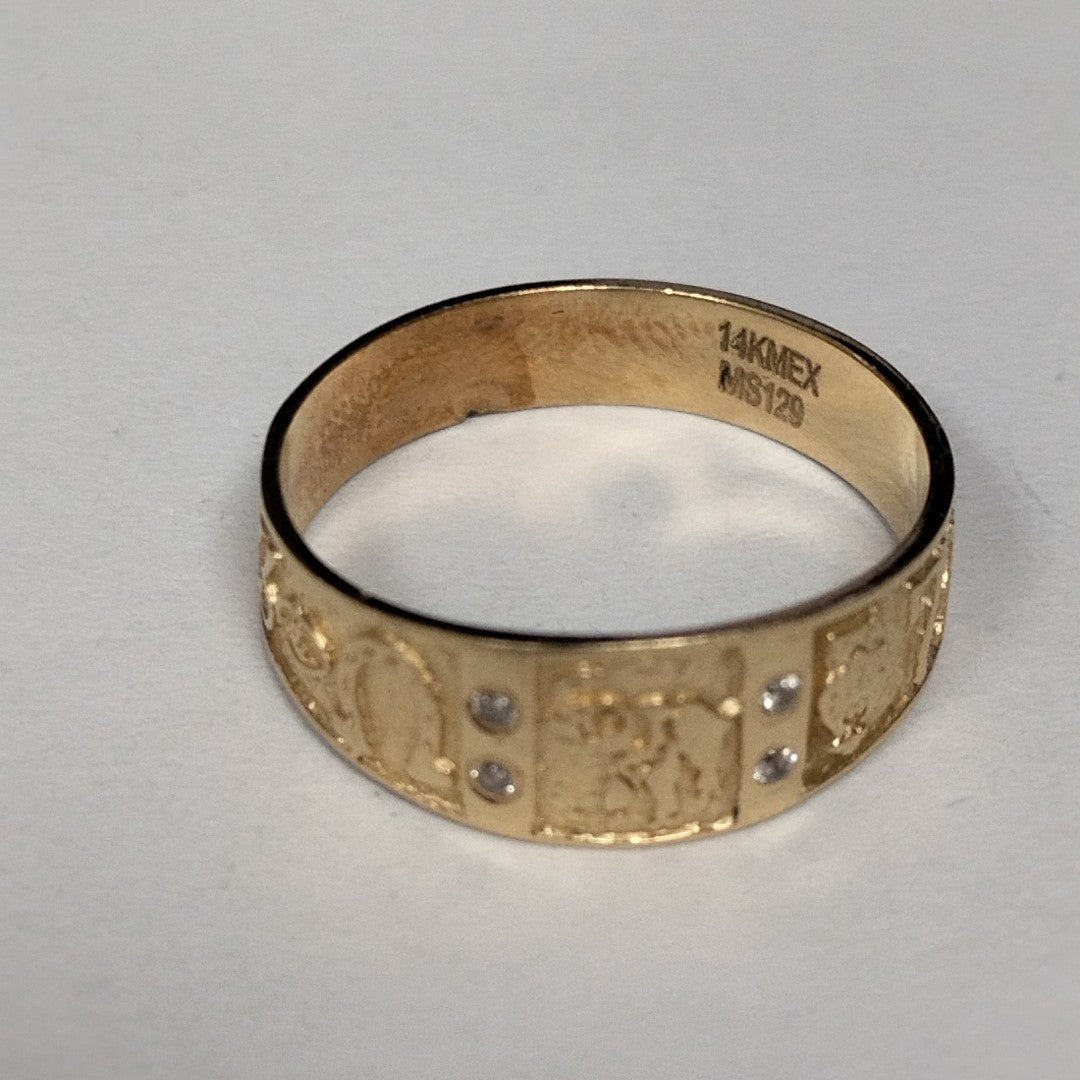 ARGOLLA DE LA SUERTE ORO 14 K 3 GRMS (SEMINUEVO)