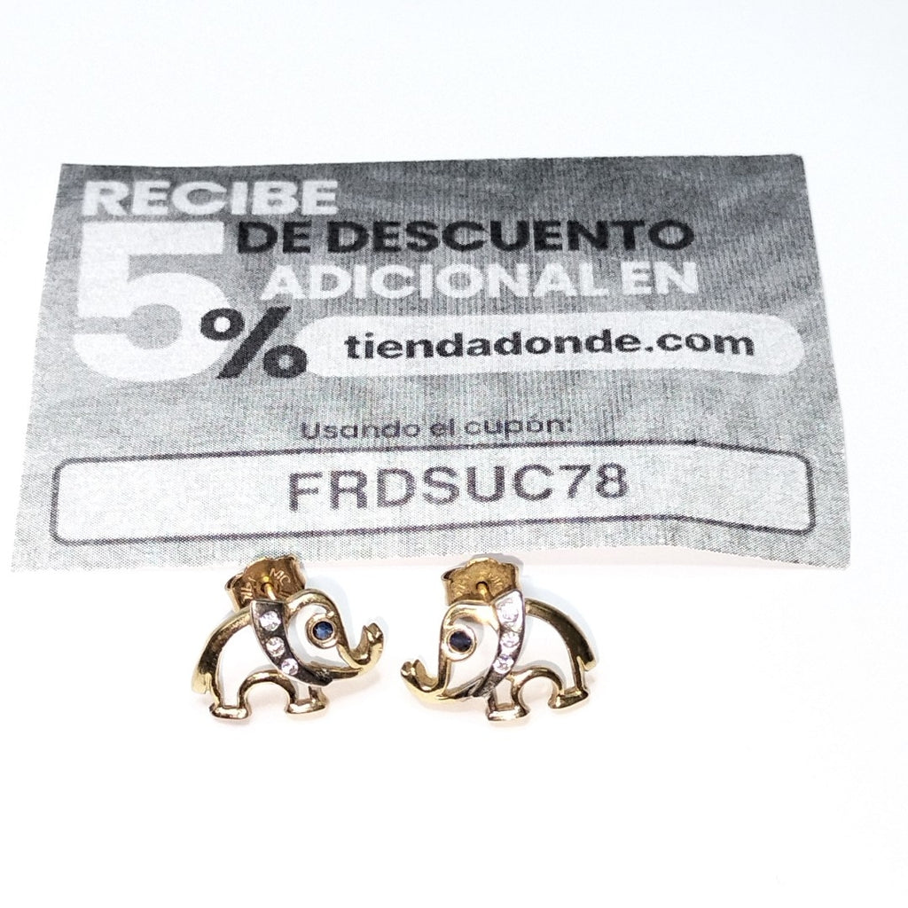 BROQUELES PAR ORO 14 K 2.6 GRMS (SEMINUEVO)