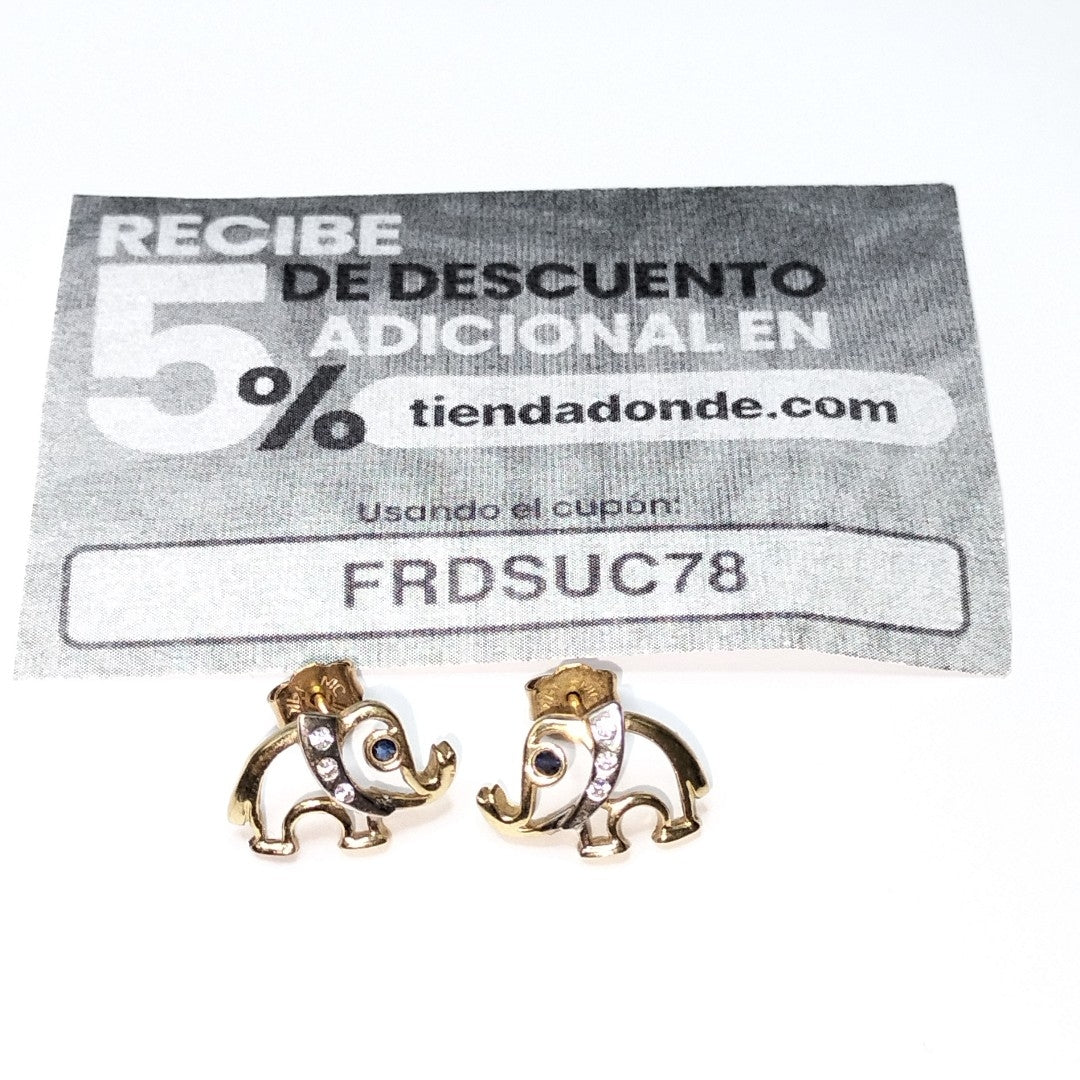 BROQUELES PAR ORO 14 K 2.6 GRMS (SEMINUEVO)