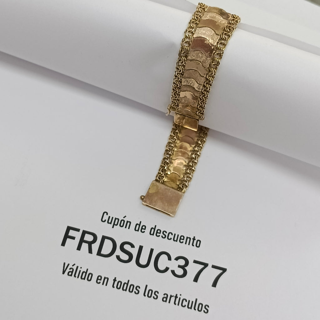 RELOJ CAJA ACERO PULSO ORO ORO 8 K 23.4 GRMS (SEMINUEVO)