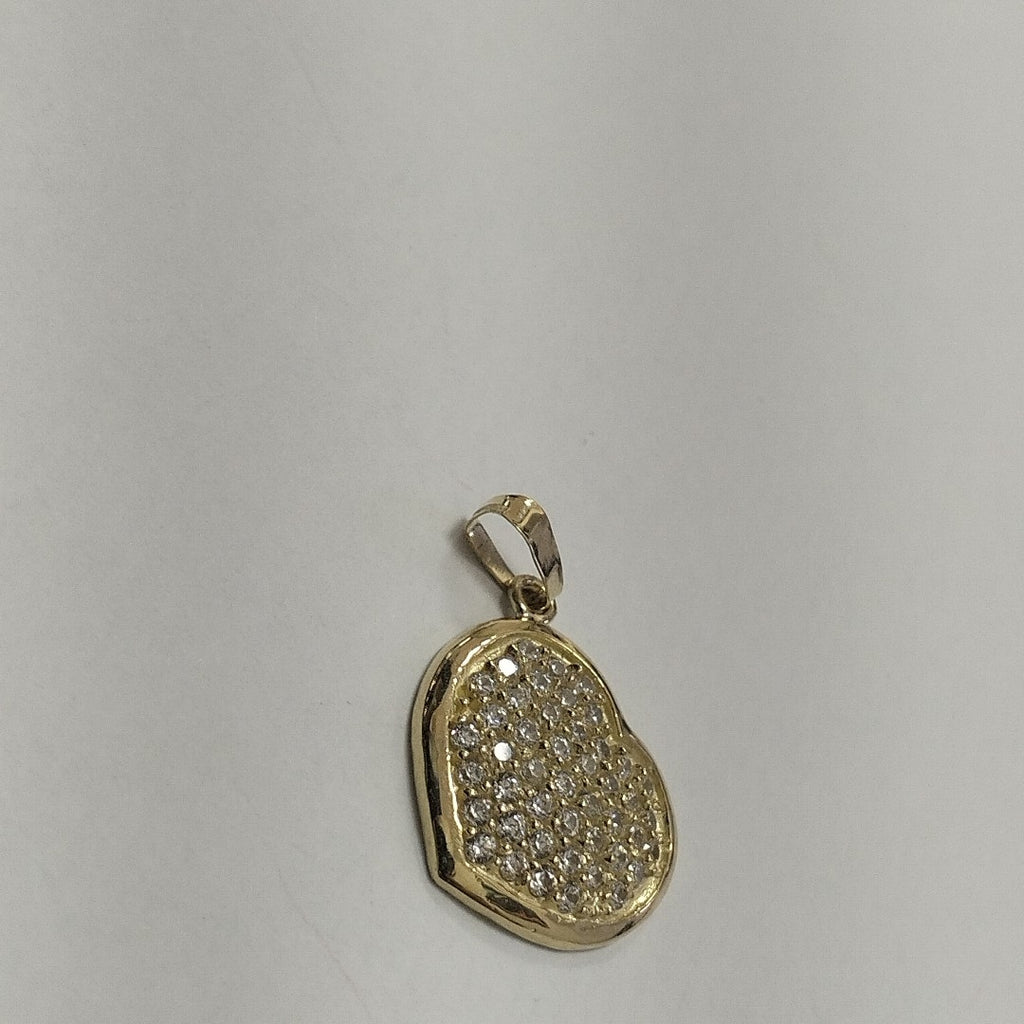 DIJE TEJIDO CORAZON CON CIRCONIAS 14K 1.7 GR (NUEVO)