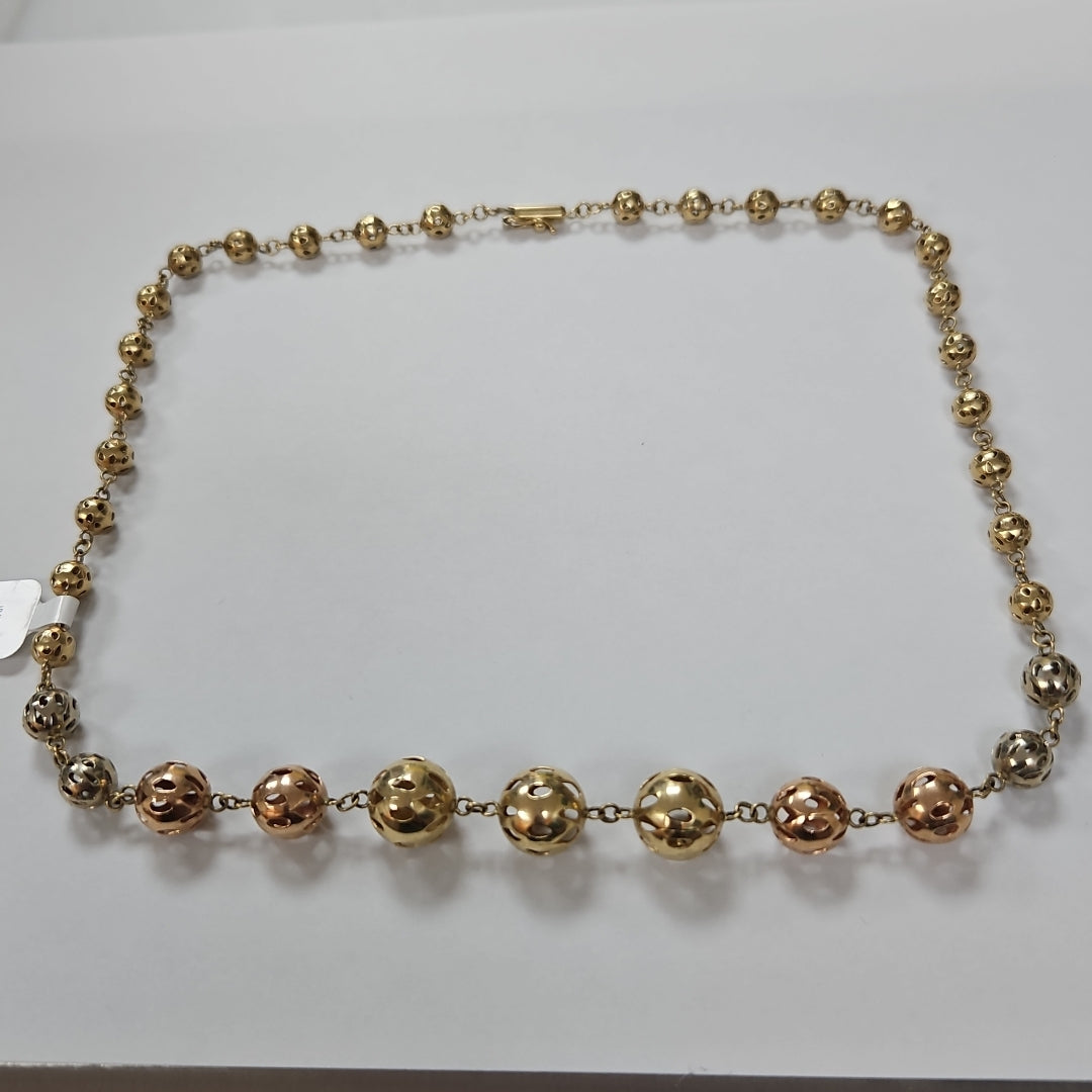 COLLAR ORO COMBINADO 14 K 24,80 GRMS (SEMINUEVO)