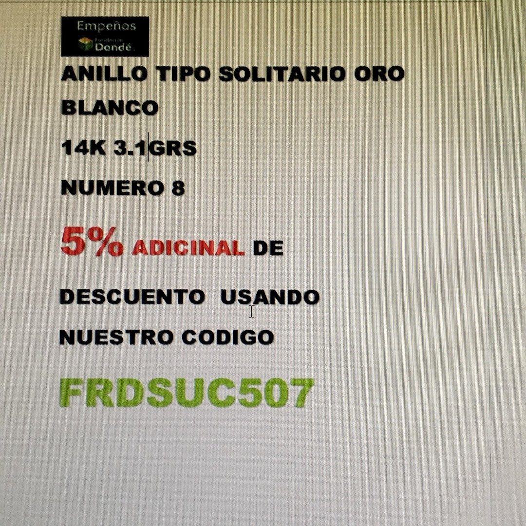 ANILLITO ORO 14 K 3.1 GRMS (SEMINUEVO)