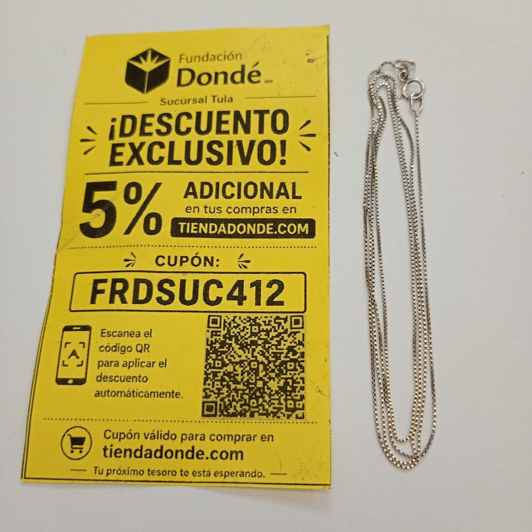CADENA ORO BLANCO 14 K 1,00 GRMS (SEMINUEVO)
