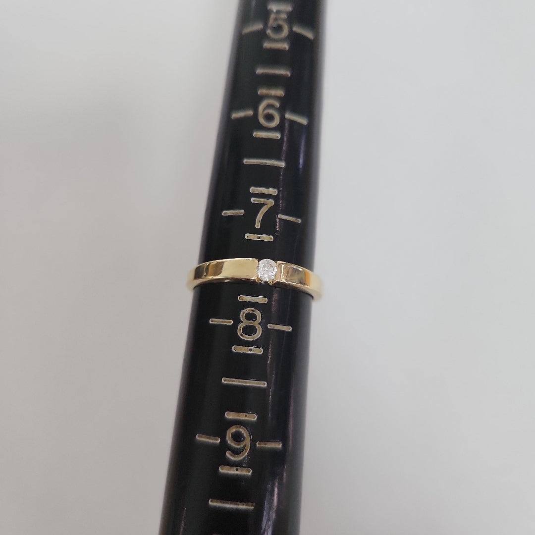 ANILLO ANILLITO SOLITARIO C CIRCONIA 14K 7 TALLA 2.5 GR (NUEVO)