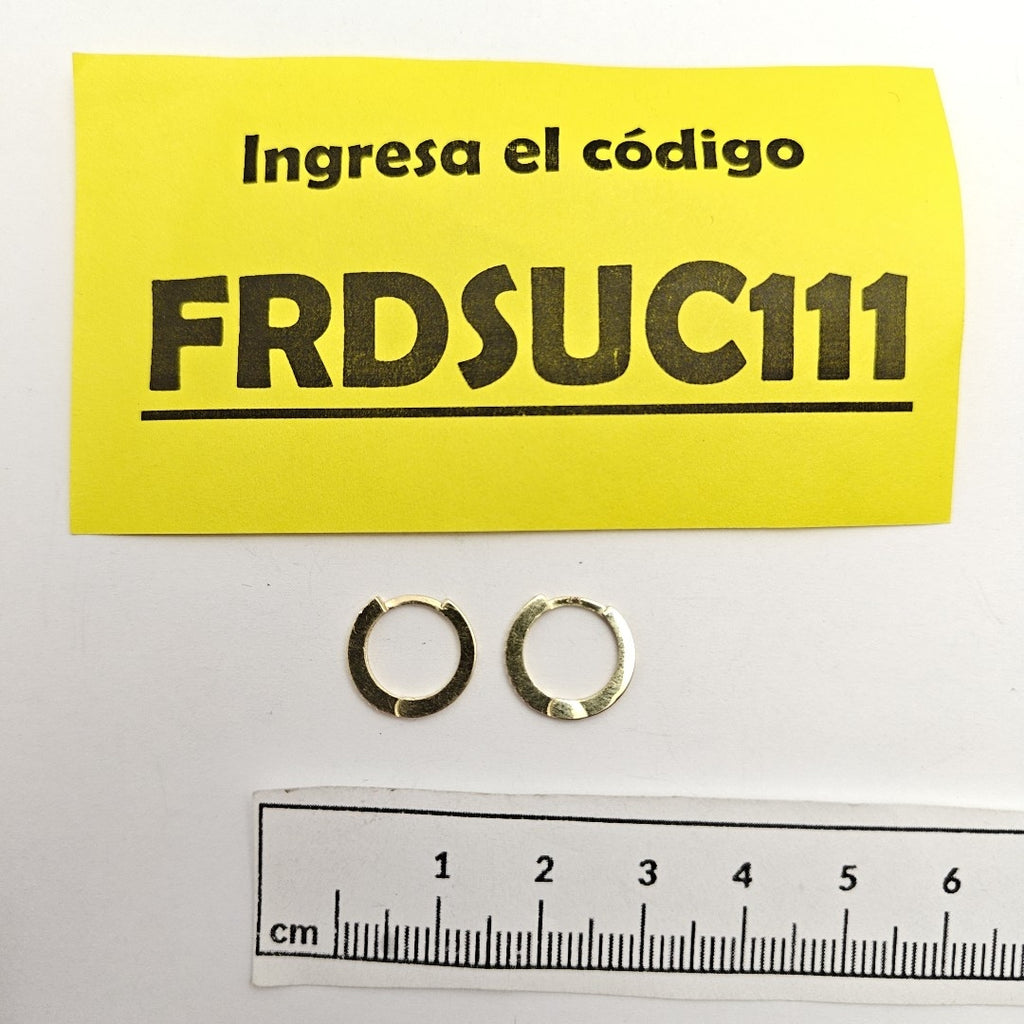ARETES ARRACADAS CON CIRCONIAS 14K 1.2 GR (NUEVO)
