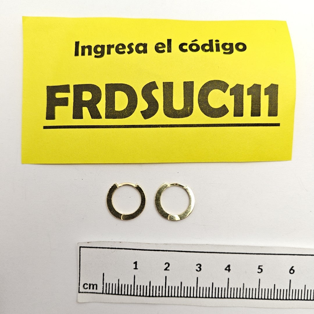 ARETES ARRACADAS CON CIRCONIAS 14K 1.2 GR (NUEVO)