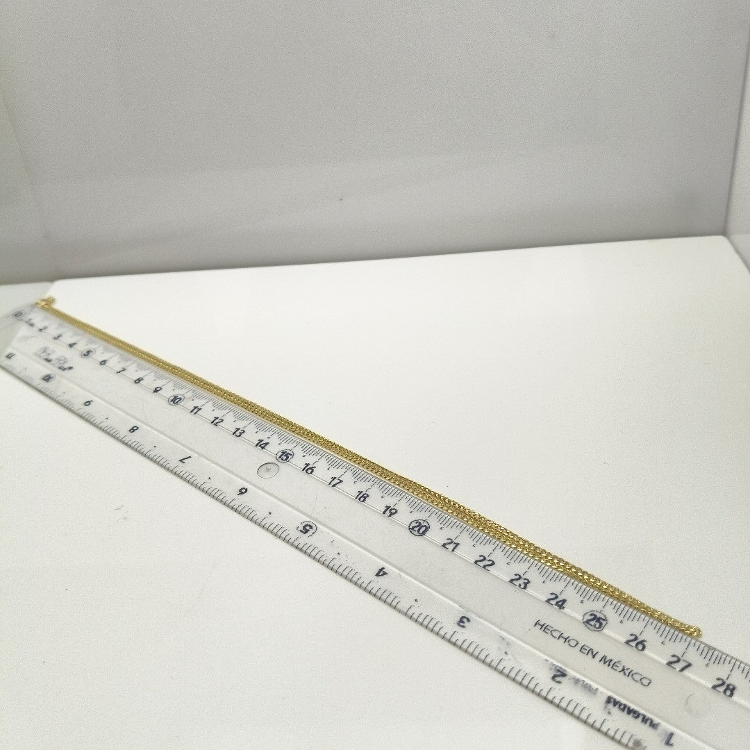 CADENAS TEJIDO BARBADA ORO 10K 55 CM 3.8 GR (NUEVO)