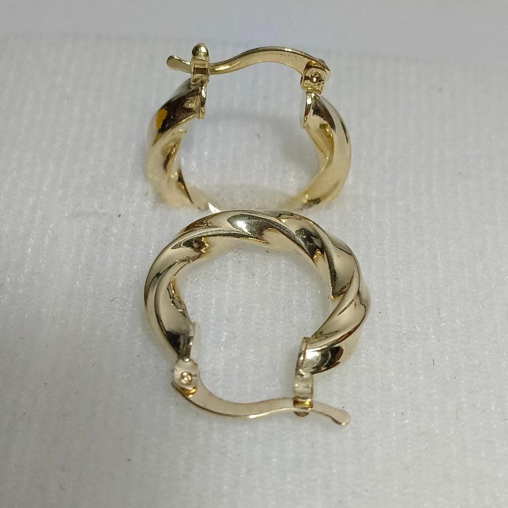 ARETES ARRACADA TORZAL 14K 1.8 GR (NUEVO)