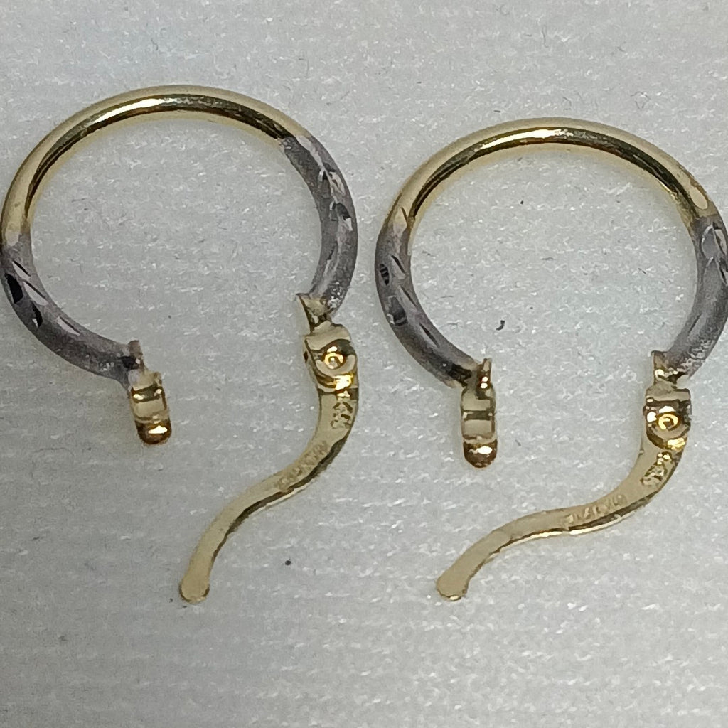 ARETES ARRACADAS COMBINADAS 14K 1.1 GR (NUEVO)