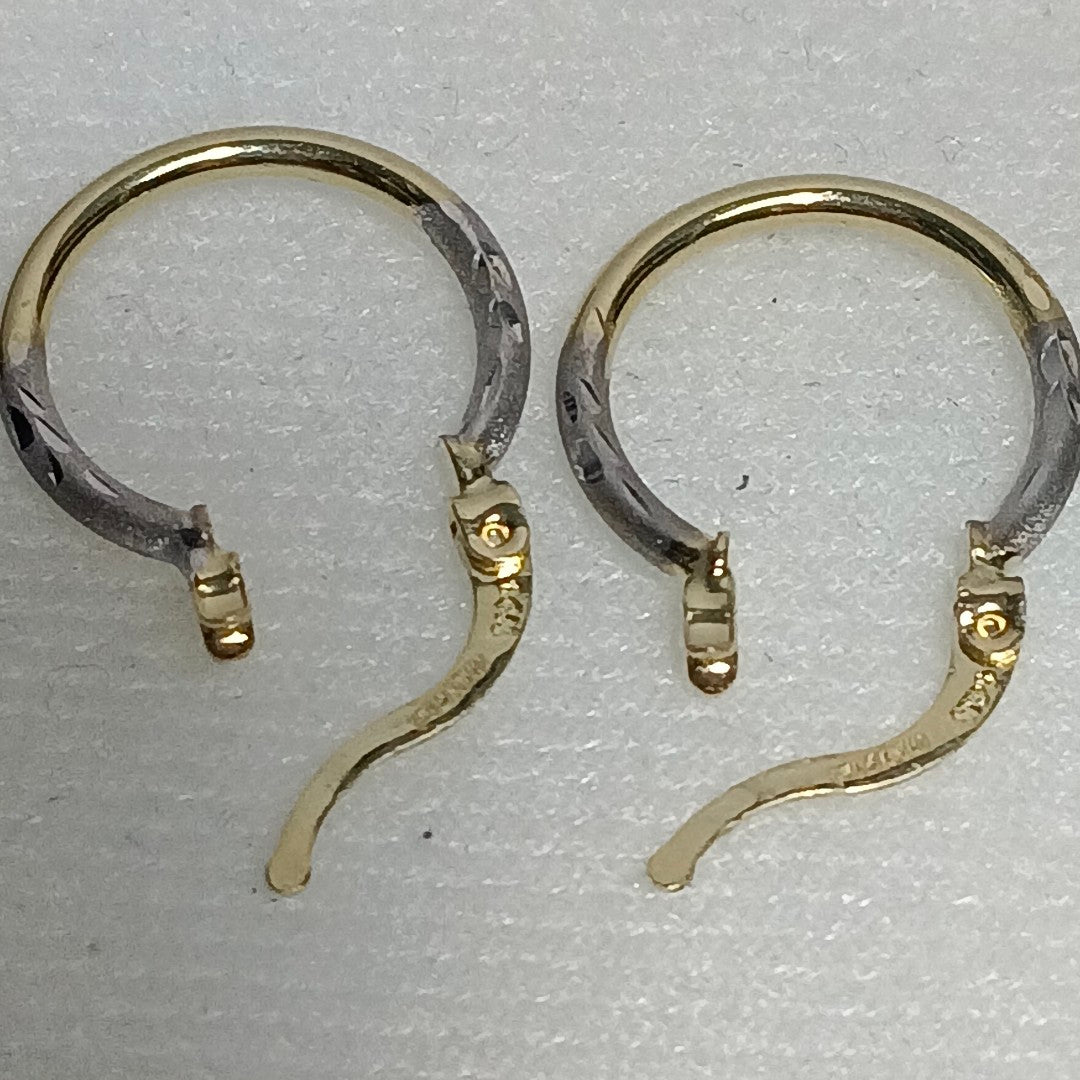 ARETES ARRACADAS COMBINADAS 14K 1.1 GR (NUEVO)