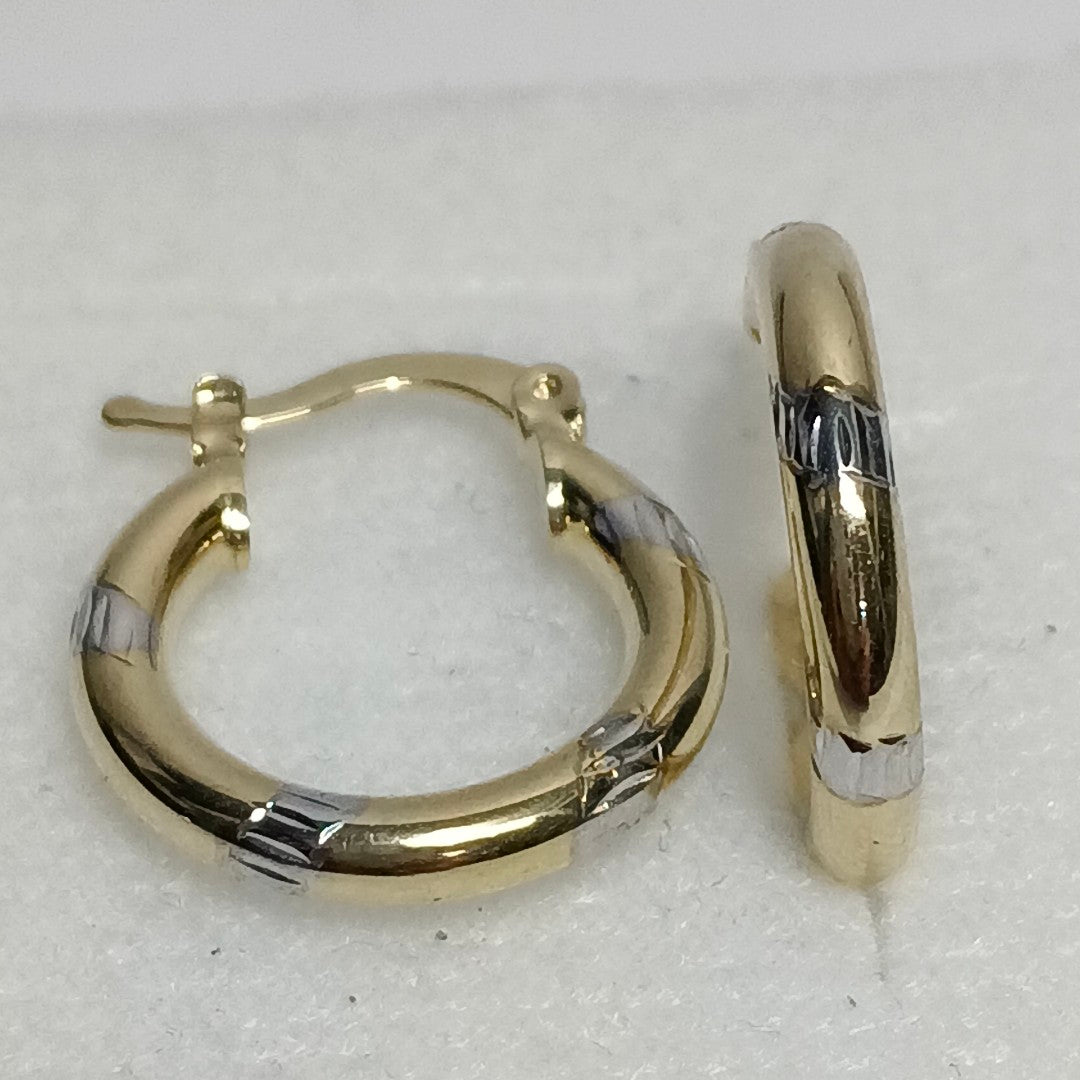 ARETES ARRACADAS COMBINADAS 14K 1.7 GR (NUEVO)