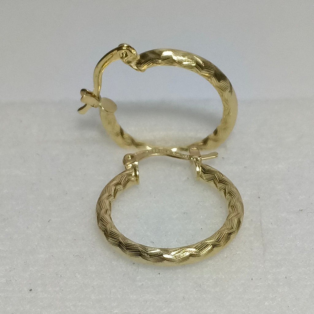 ARETES ARRACADAS LABRADAS 14K 2.2 GR (NUEVO)