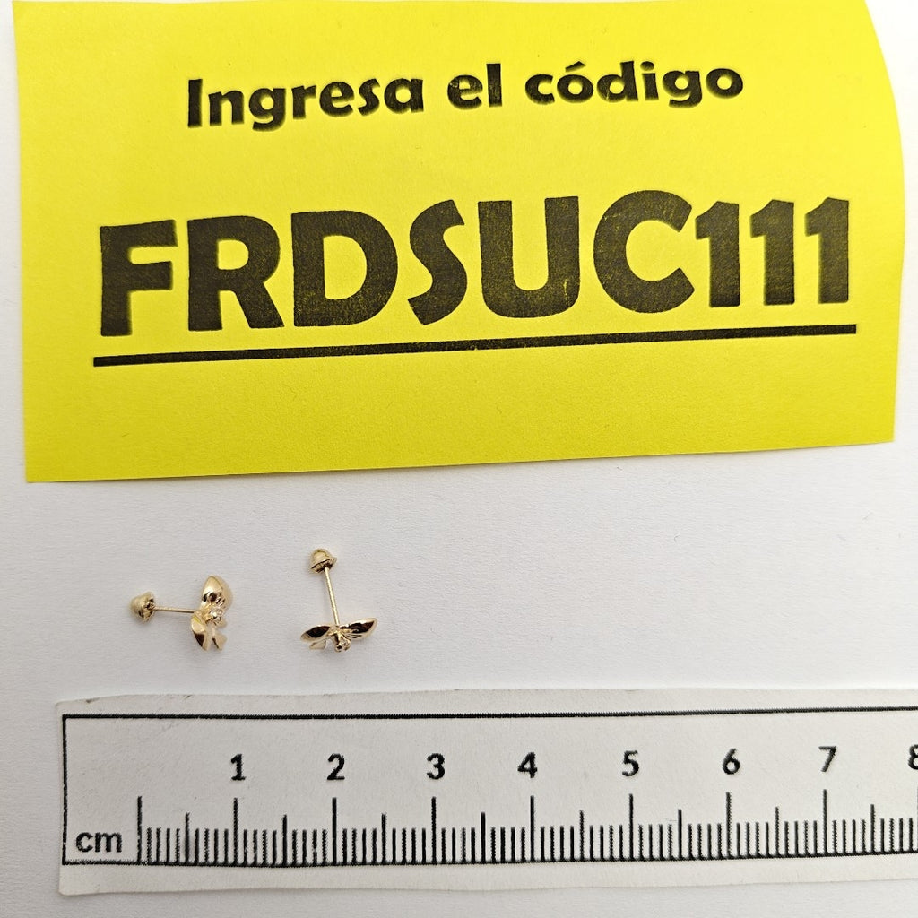 BROQUELES BROQUEL FIG MOÑO C CIRCONIA 14K 0.2441 GR (NUEVO)