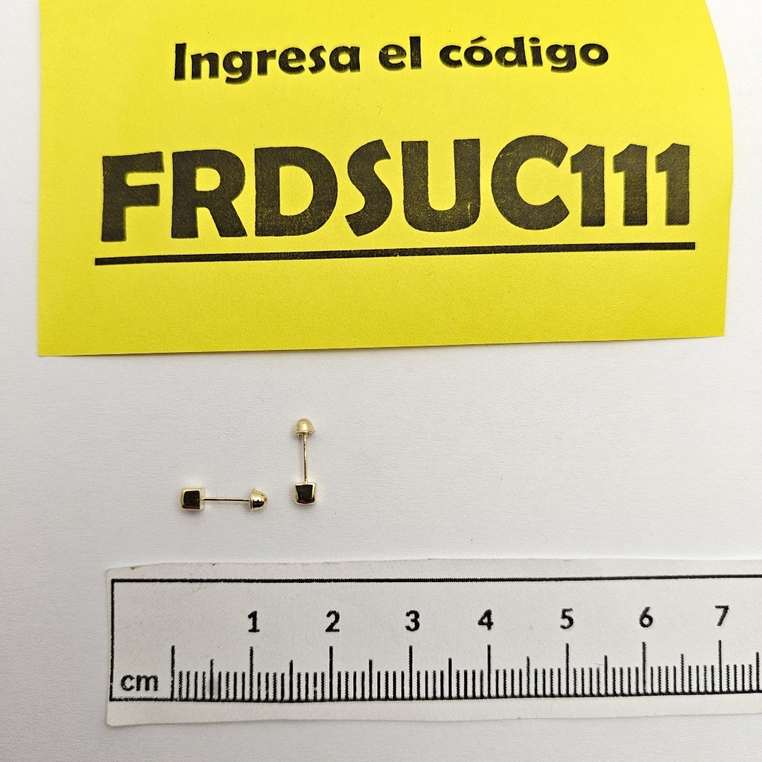 BROQUELES BROQUEL FIG CUBO 14K 0.203 GR (NUEVO)
