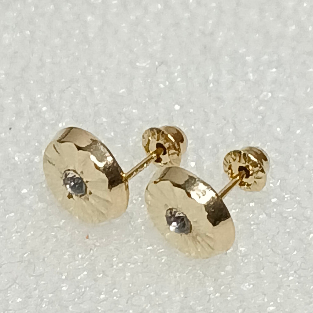 BROQUELES BROQUEL FIG BOTON C CIRCONIA 14K 0.2916 GR (NUEVO)