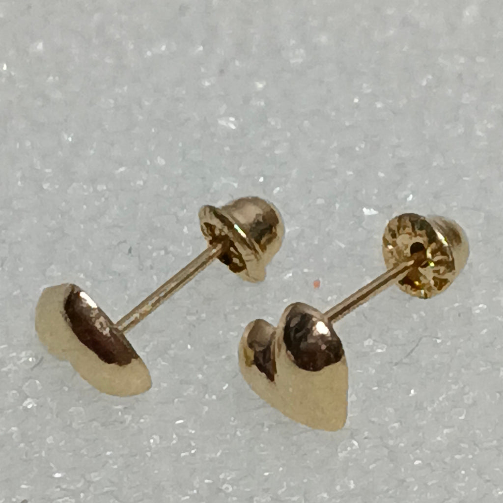 BROQUELES BROQUEL FIG CORAZON LISO 14K 0.1987 GR (NUEVO)