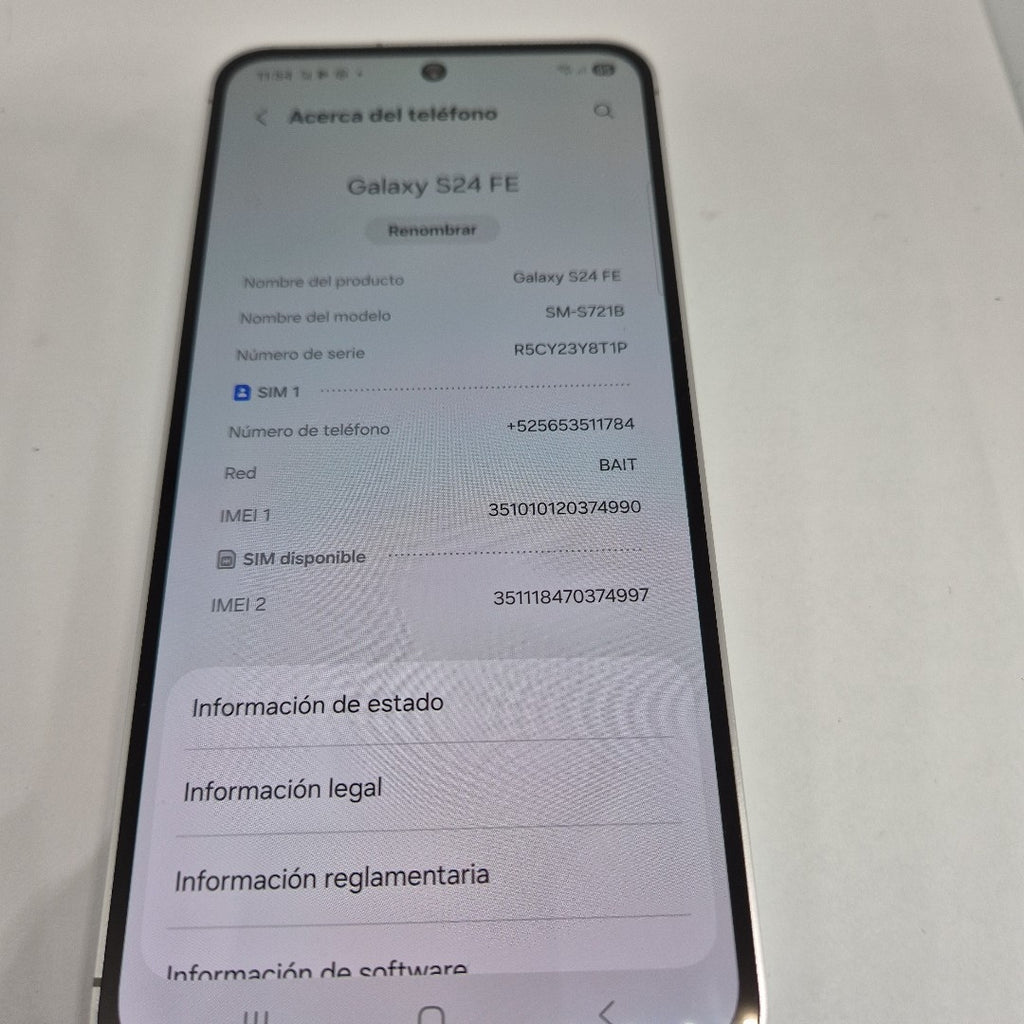 CELULAR SAMSUNG GALAXY S24 FE SM-S721B 128 GB 8 GB RAM (SEMINUEVO)