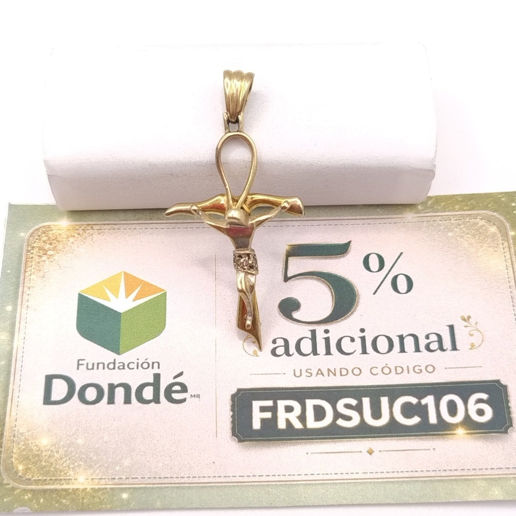 CRUCIFIJO ORO 14 K 2.6 GRMS (SEMINUEVO)