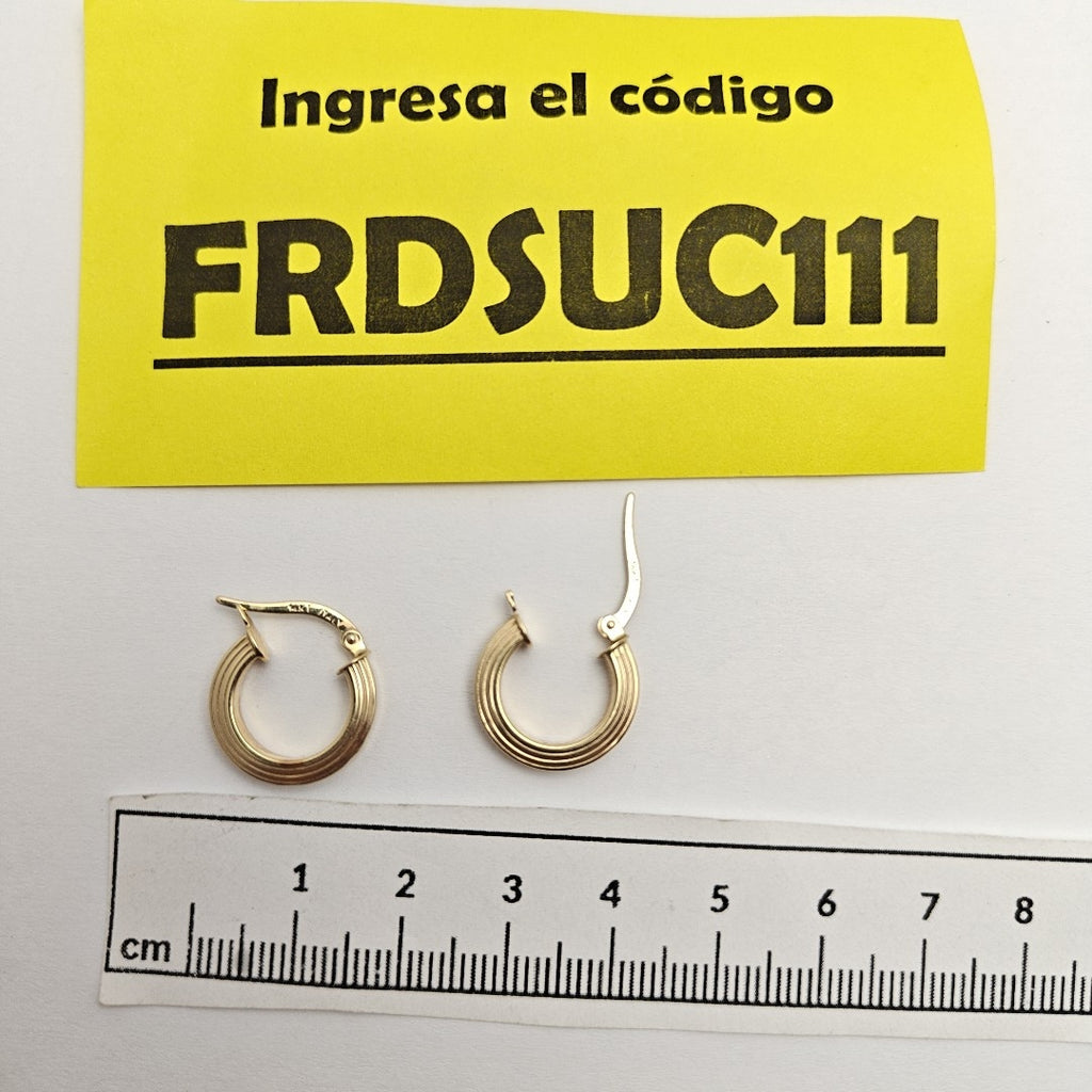 ARRACADAS PAR ORO 14 K 1,30 GRMS (SEMINUEVO)