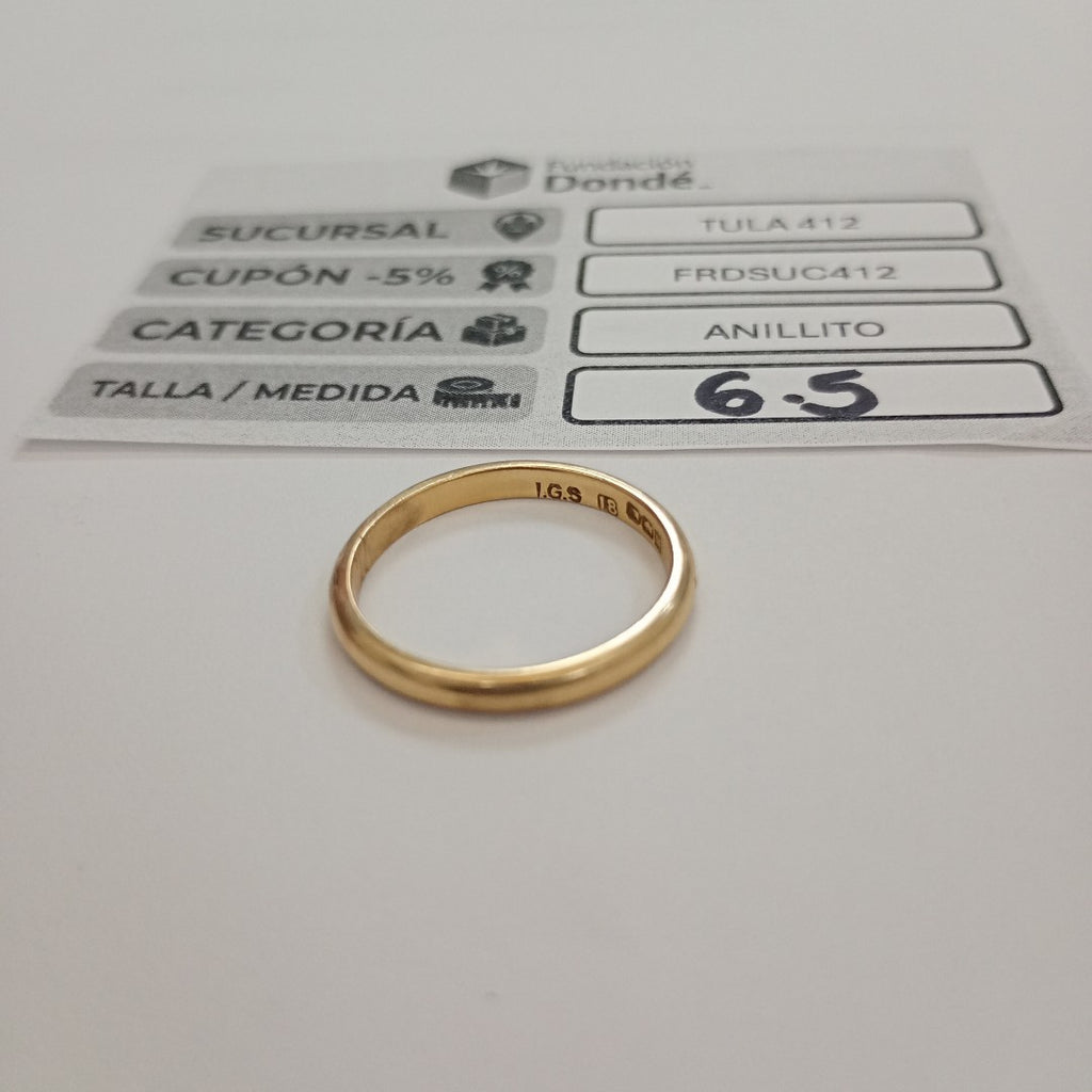 ARGOLLA ORO 18 K 2,40 GRMS (SEMINUEVO)