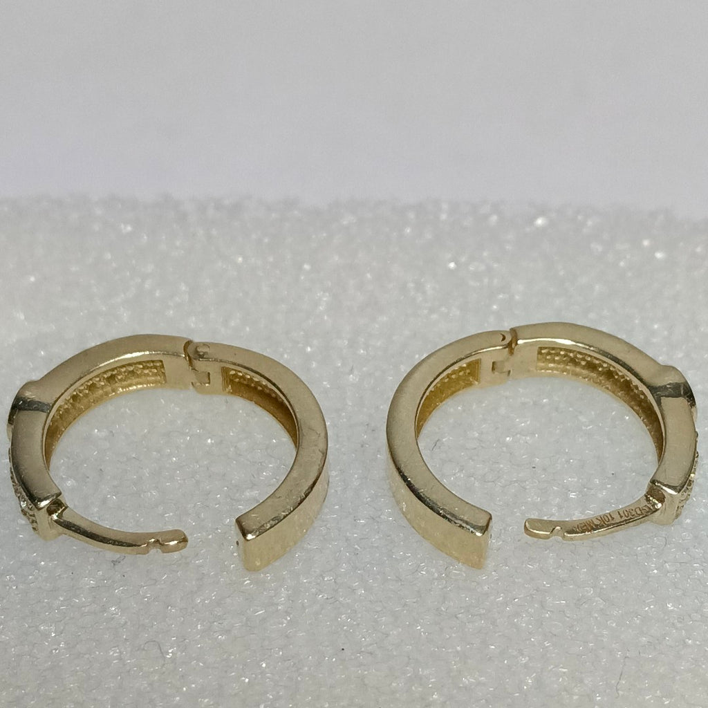 ARETES ARRACADAS C CIRCONIAS 10K 2.6 GR (NUEVO)