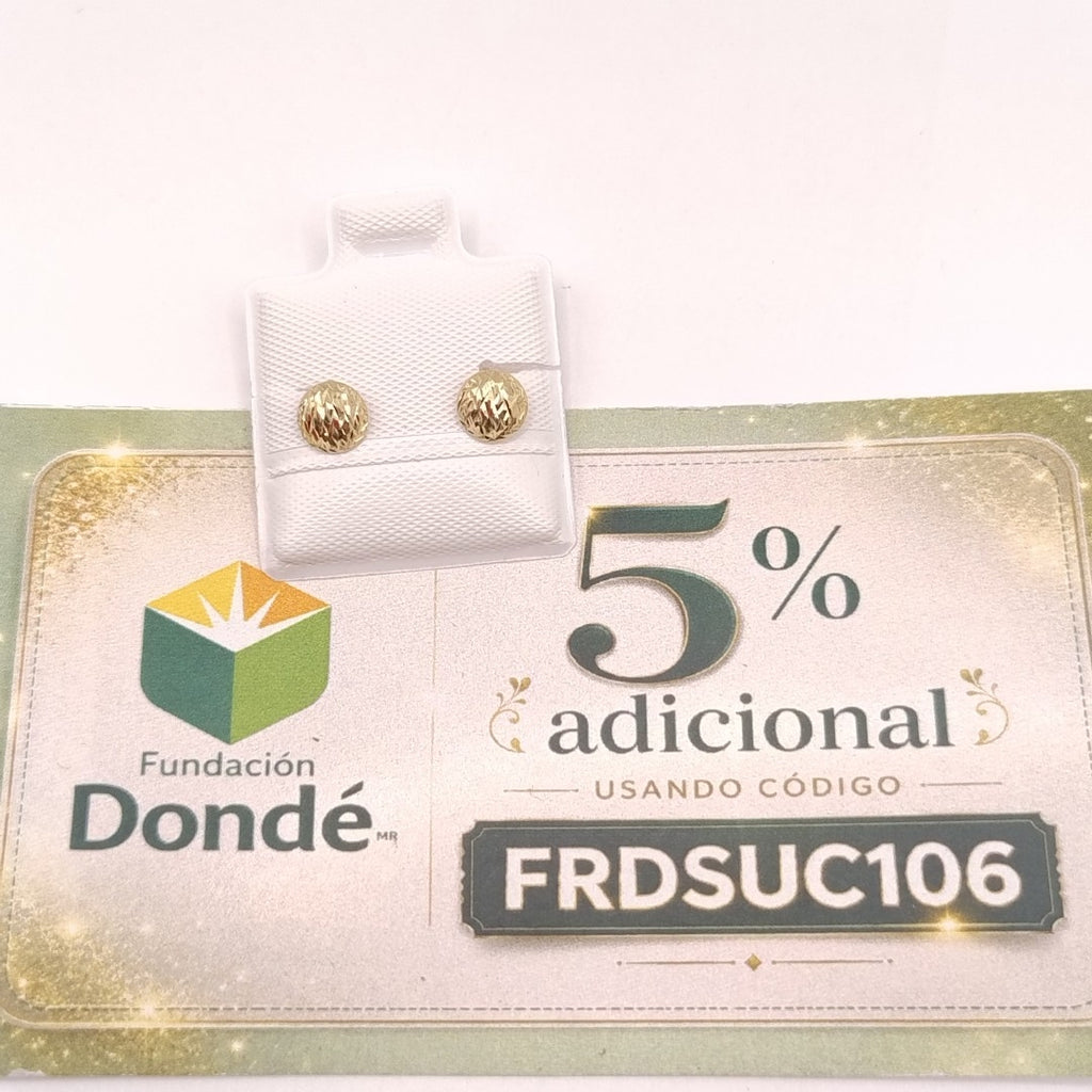 BROQUELES BROQUEL FIG LUNETA 14K 0.2268 GR (NUEVO)