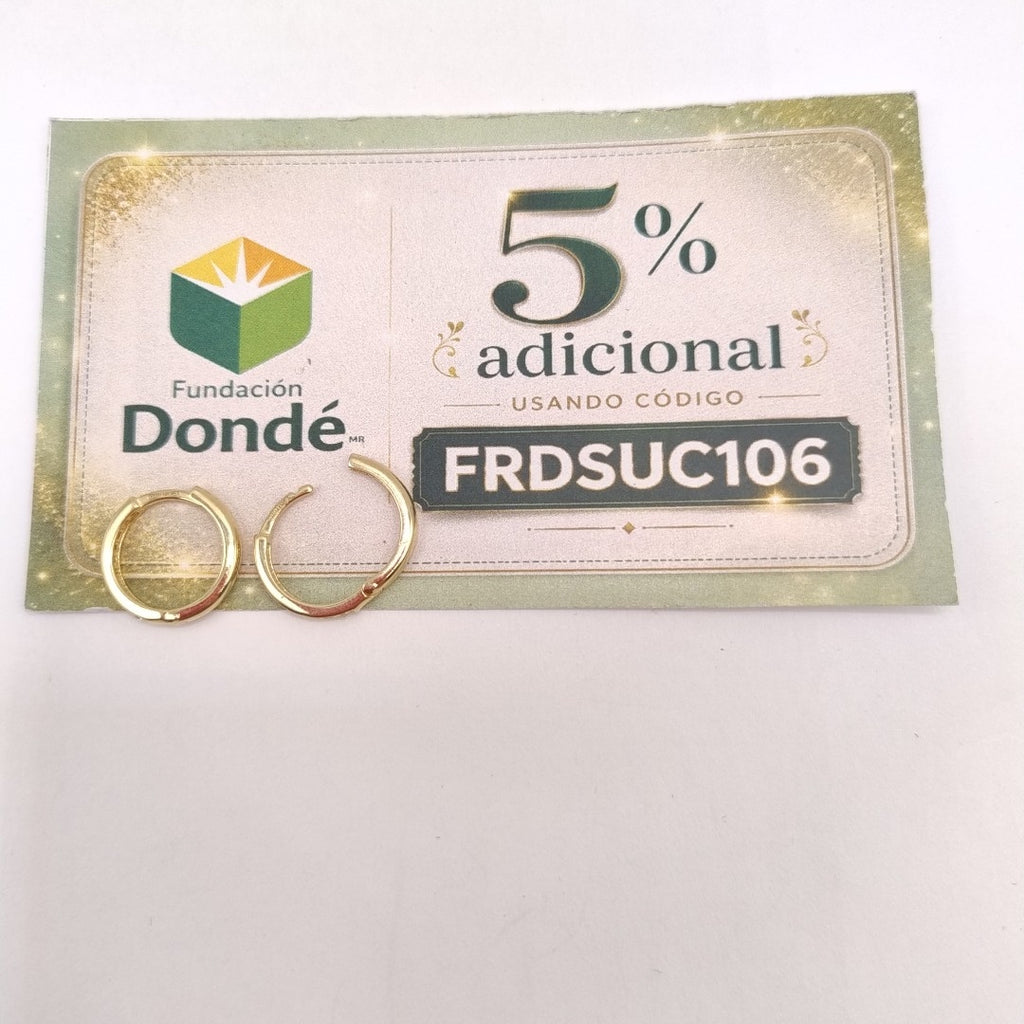 ARETES ARRACADA C CIRCONIAS 14K 1.6 GR (NUEVO)