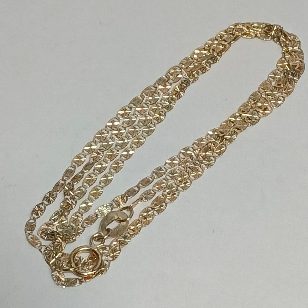 CADENAS TEJIDO GUCHI ORO 10K 55 CM 1.9 GR (NUEVO)