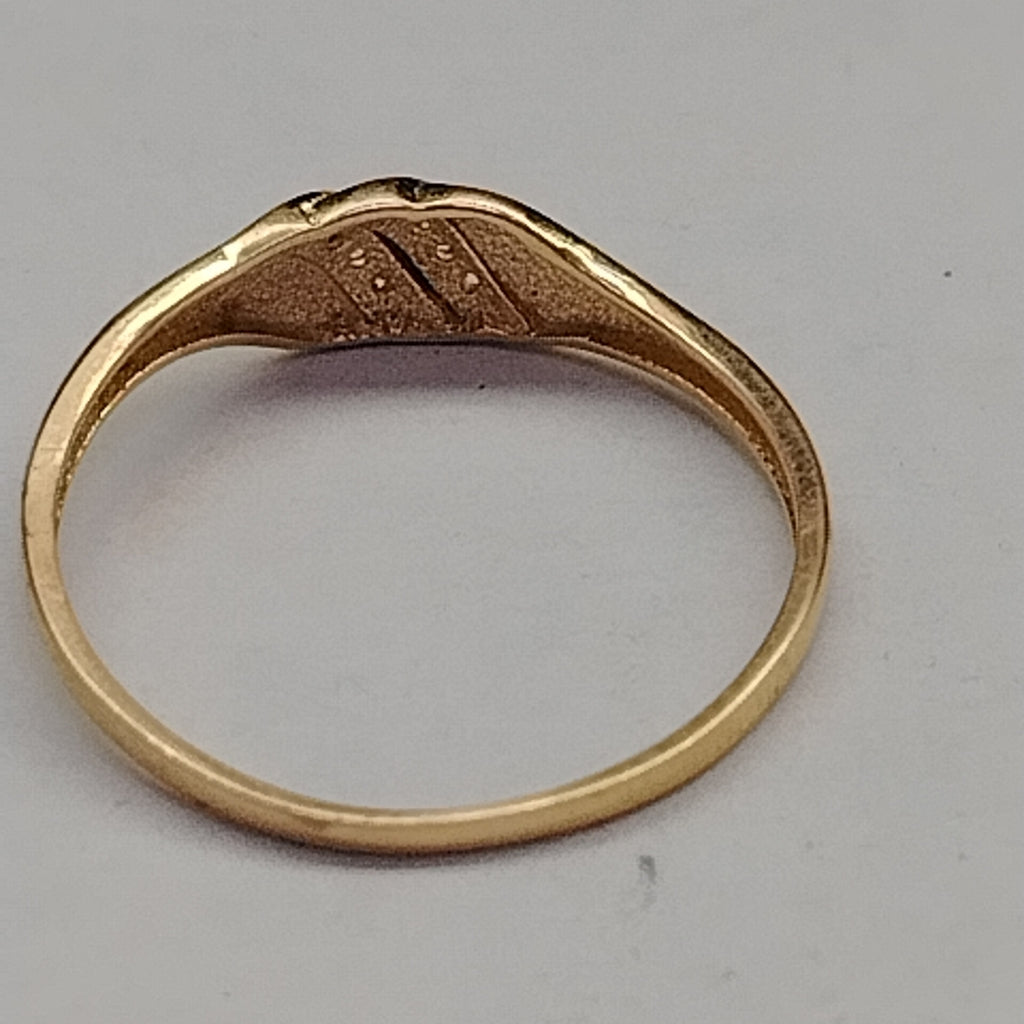 ANILLO ANILLITO C CIRCONIAS 14K 8.5 TALLA 1.2 GR (NUEVO)
