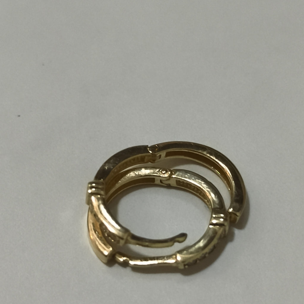 ARETES HUGGIES C CIRCONIA 14K 1.8 GR (NUEVO)