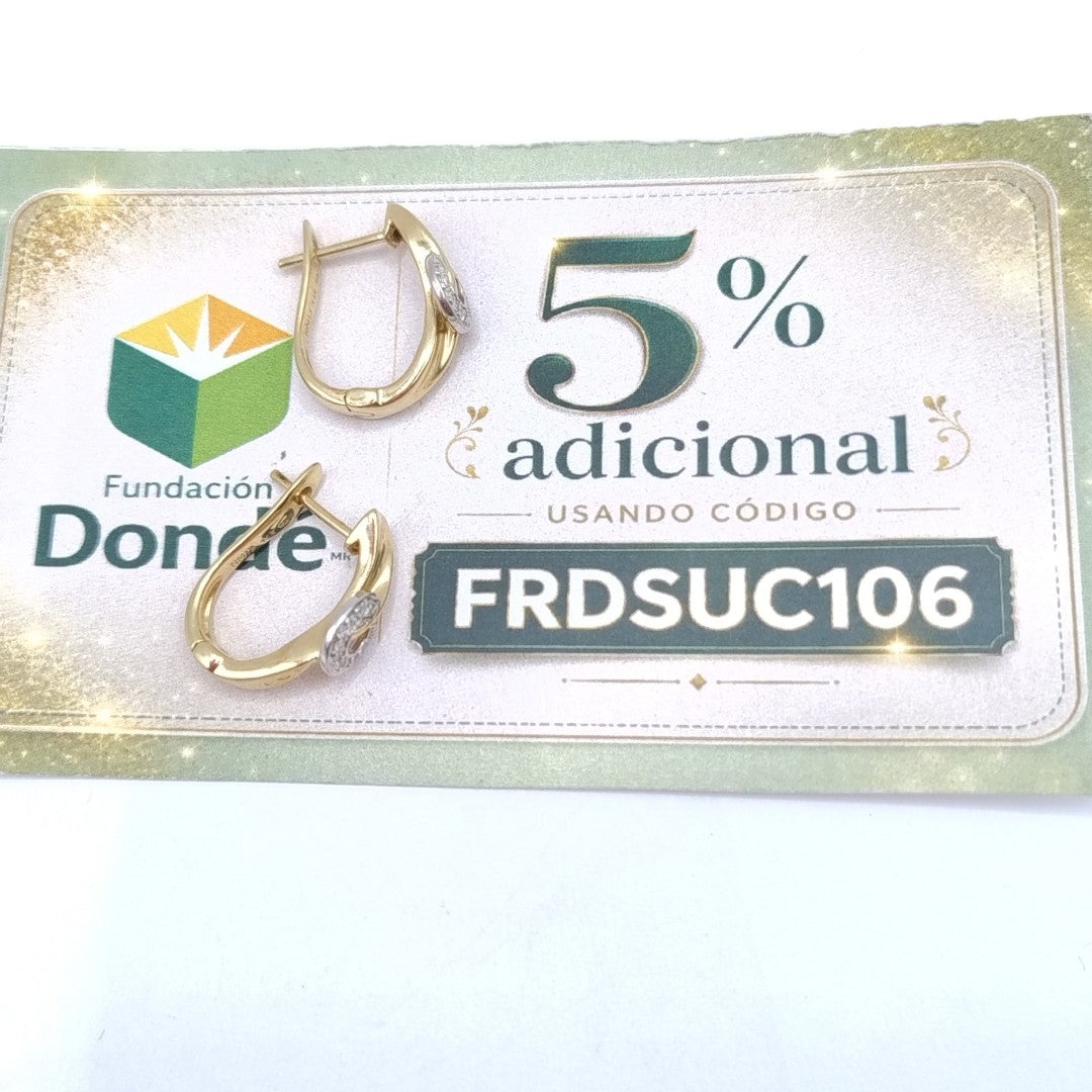 ARETES PAR ORO 14 K 3.3 GRMS (SEMINUEVO)