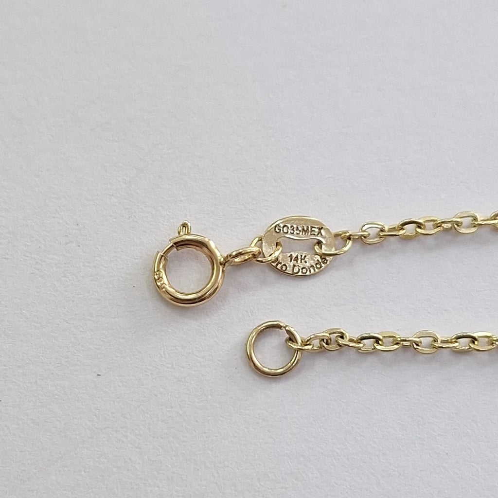 PULSERA ESPECIAL CON CORAZONES 14K 18 CM 1.3 GR (NUEVO)