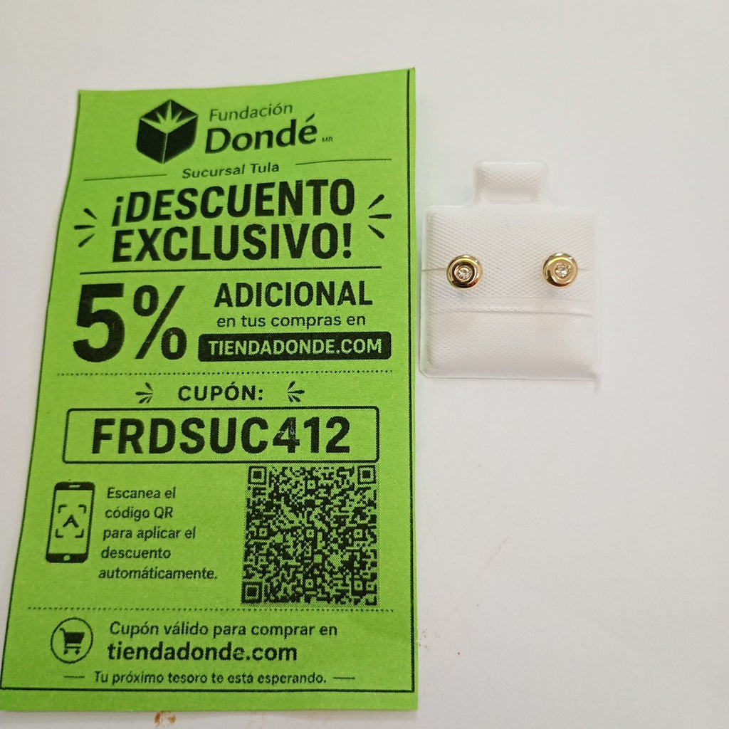 BROQUELES BROQUEL C CIRCONIA 14K 0.27 GR (NUEVO)