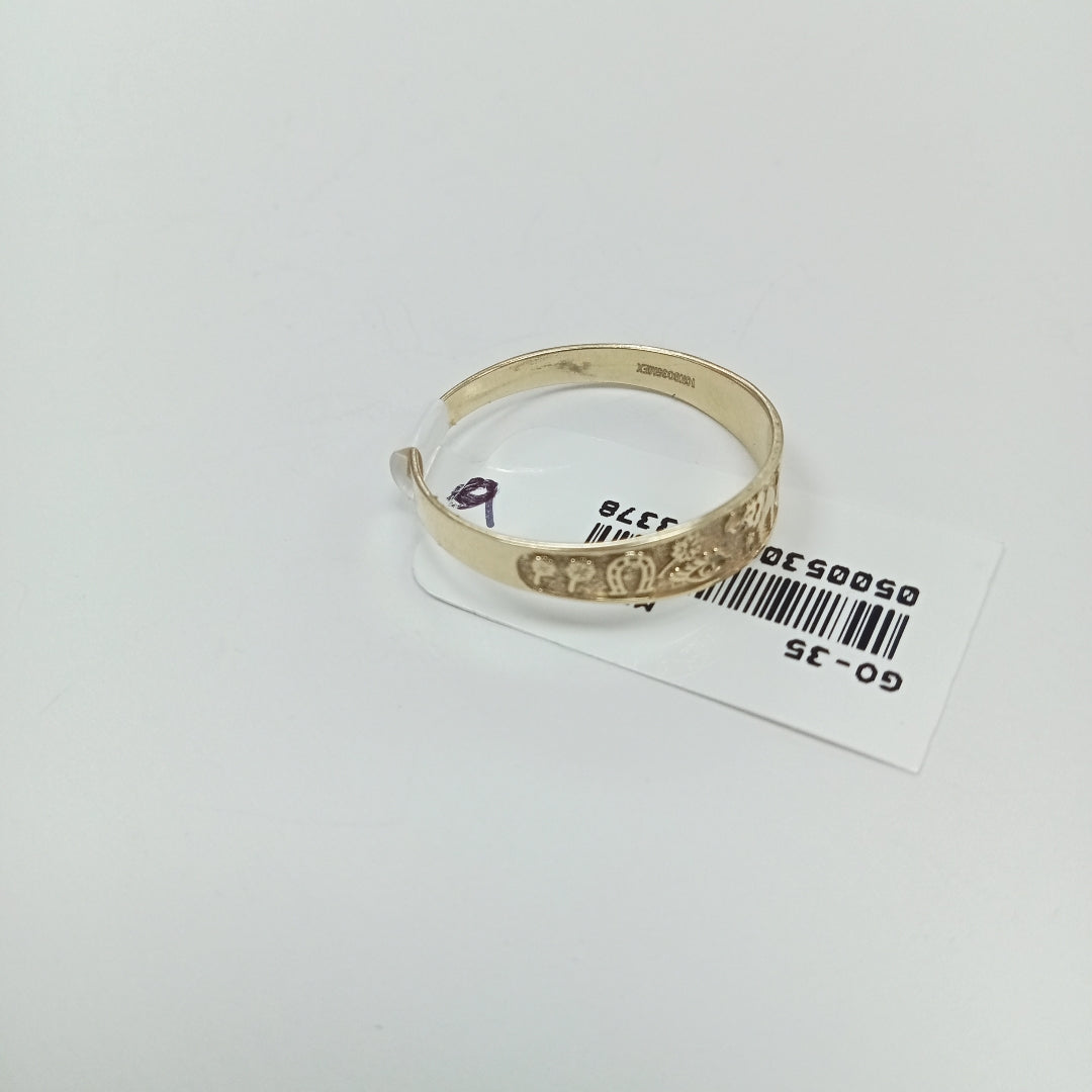 ANILLOS ARGOLLA DE LA SUERTE 10K TALLA 9 1.3 GR (NUEVO)