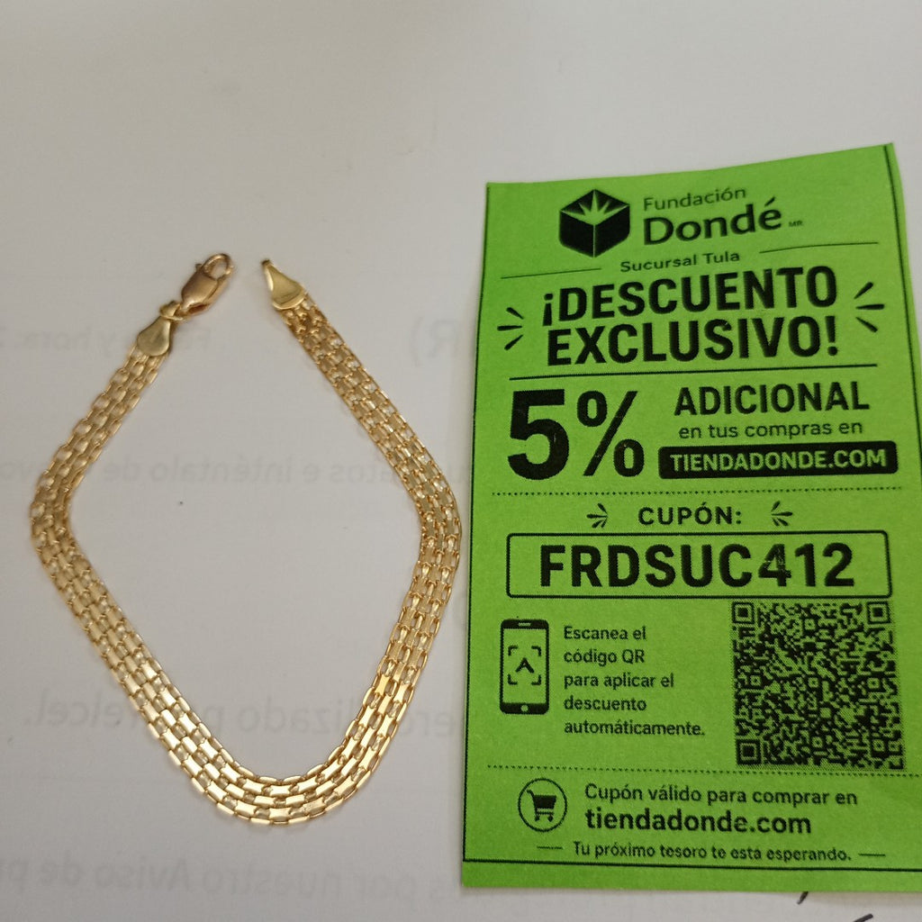 PULSERA ESPECIAL 10K 18 CM 3.8 GR (NUEVO)