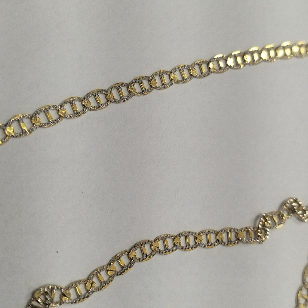 CADENAS TEJIDO GUCHI DIAMANTADO ORO 10K 55 CM 3.9 GR (NUEVO)