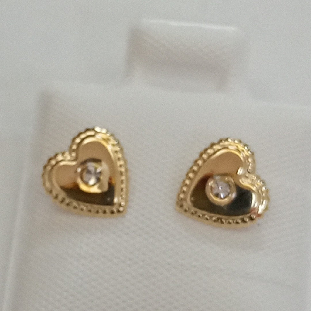 BROQUELES BROQUEL FIG CORAZON C CIRCONIA 14K 0.2614 GR (NUEVO)