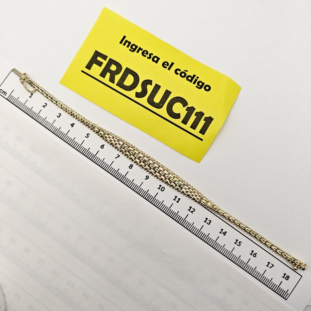 PULSERA ORO COMBINADO 14 K 9,00 GRMS (SEMINUEVO)