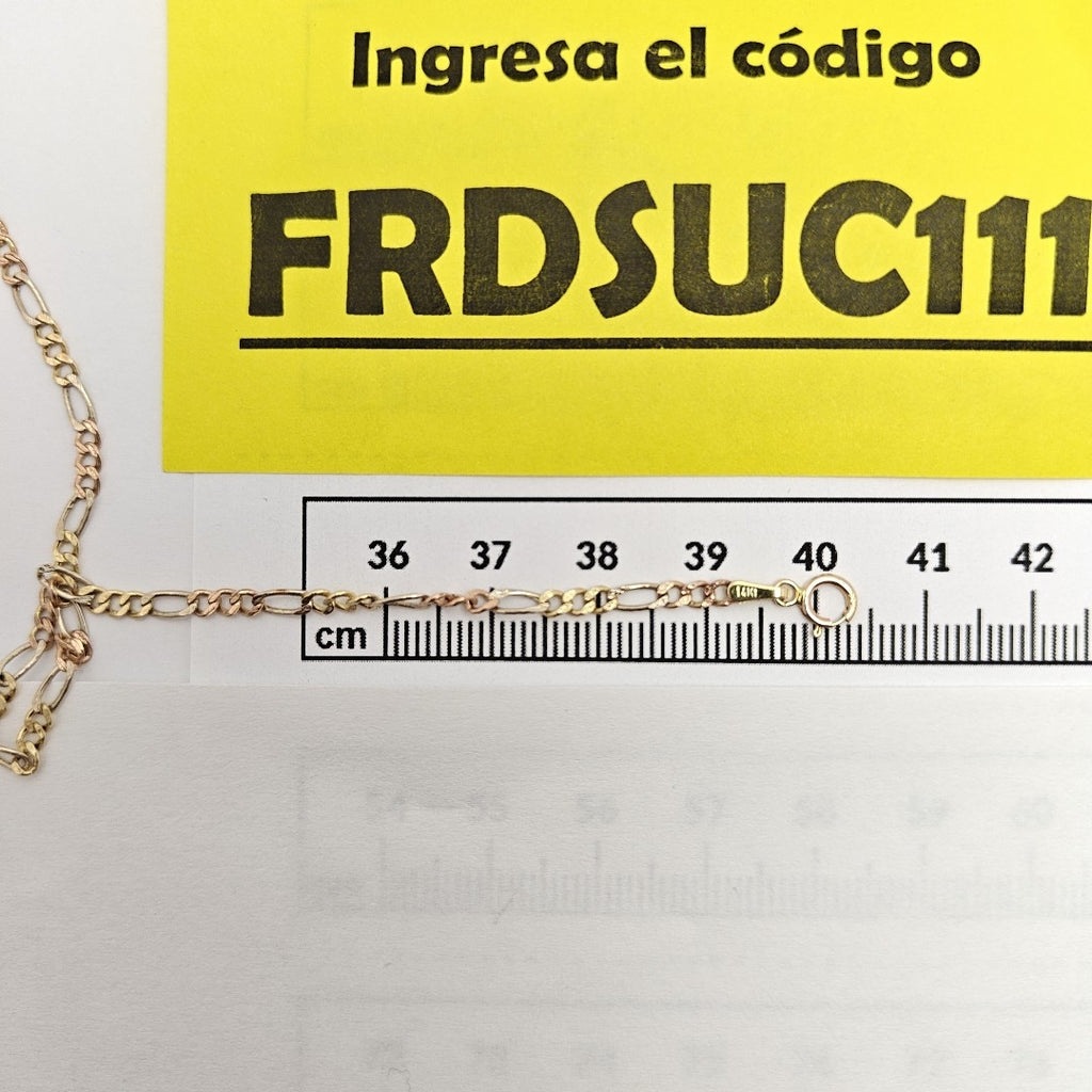 CADENA ORO COMBINADO 10 K 2,10 GRMS (SEMINUEVO)