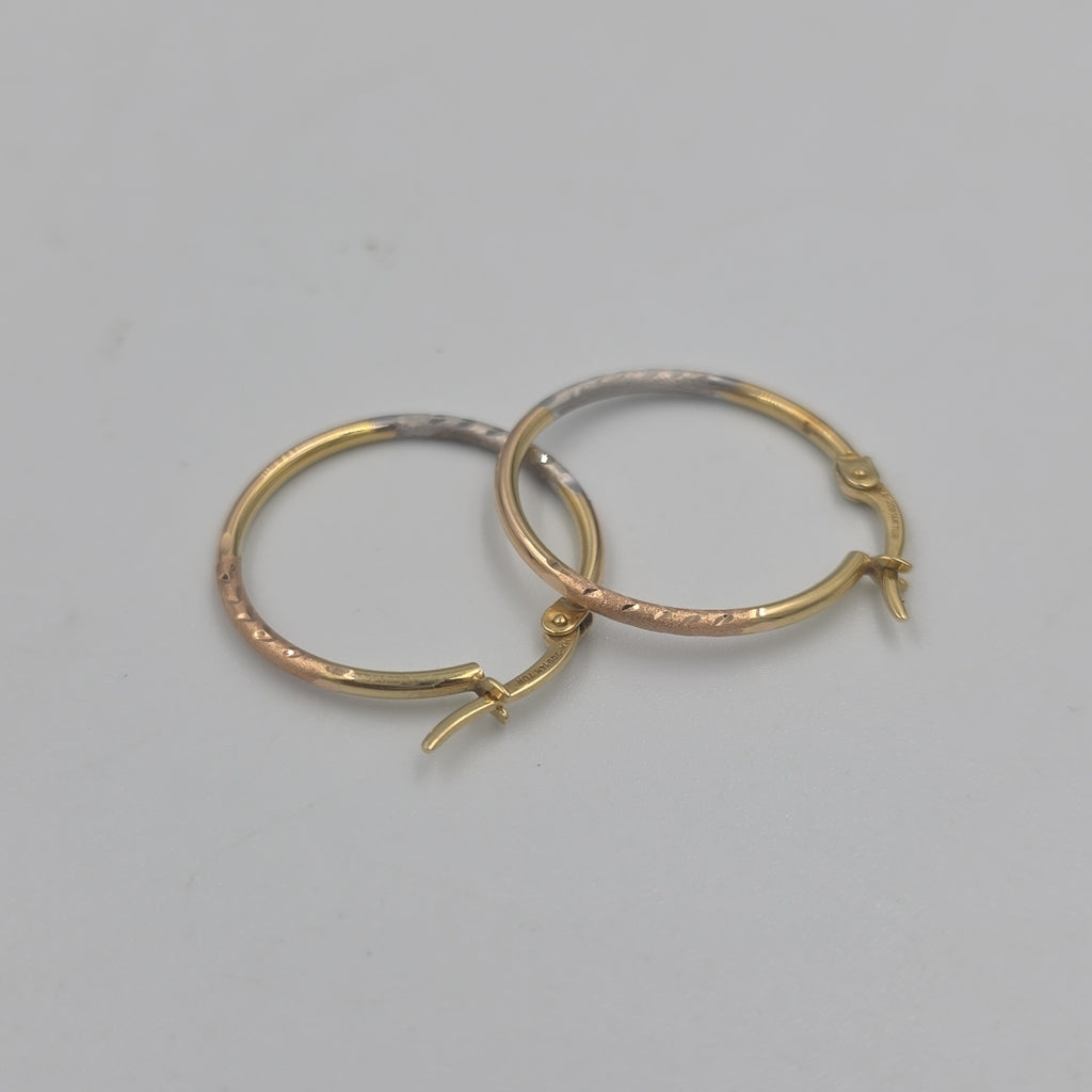 ARRACADAS PAR ORO,ORO COMBINADO 14 K 1,40 GRMS (SEMINUEVO)