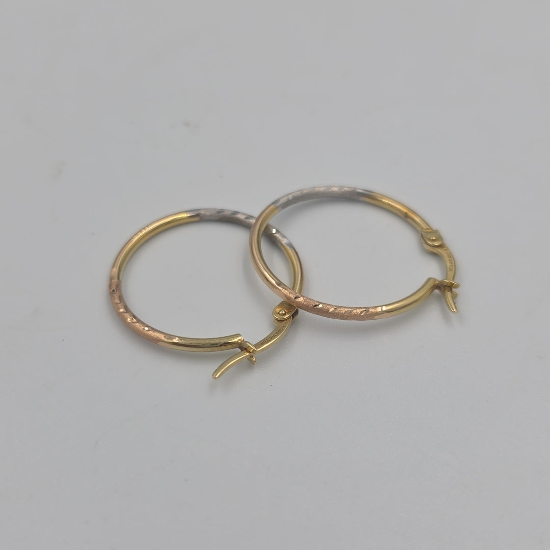 ARRACADAS PAR ORO,ORO COMBINADO 14 K 1,40 GRMS (SEMINUEVO)