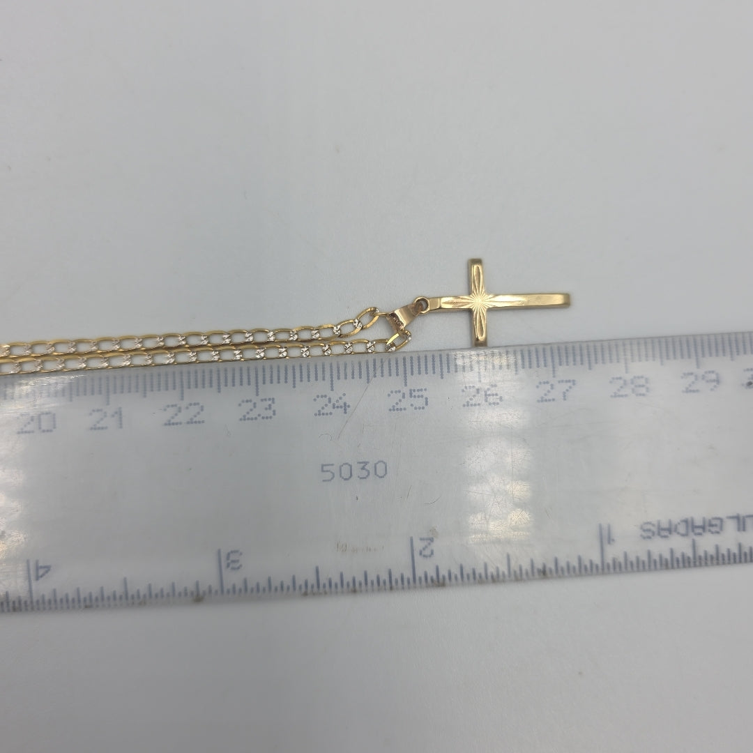 CADENA, CRUZ ORO 10 K 3.6 GRMS (SEMINUEVO)