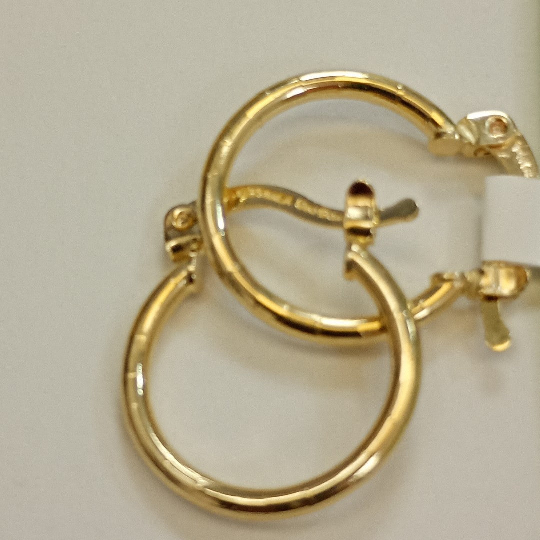 ARETES ARRACADAS ESTRIADAS 14K 1.4 GR (NUEVO)