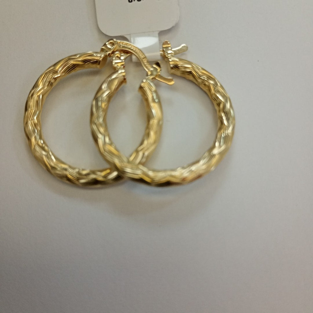 ARETES TEJIDO ARRACADA LABRADA 14K 2.6 GR (NUEVO)