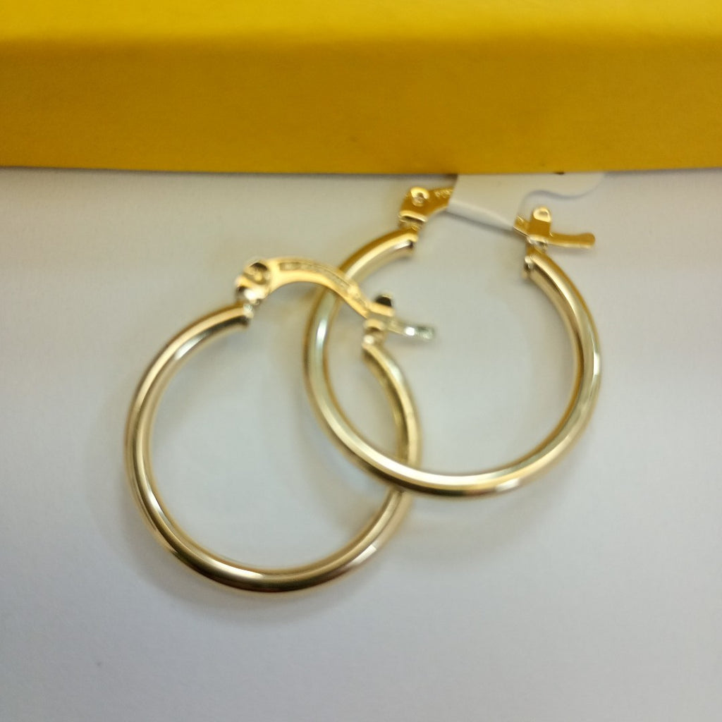 ARETES TEJIDO ARRACADAS LISAS 14K 1.2 GR (NUEVO)