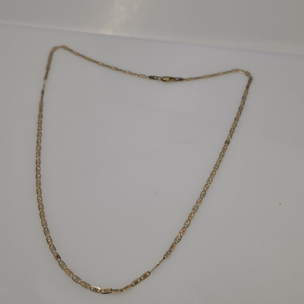 CADENA ORO COMBINADO 14 K 5 GRMS (SEMINUEVO)
