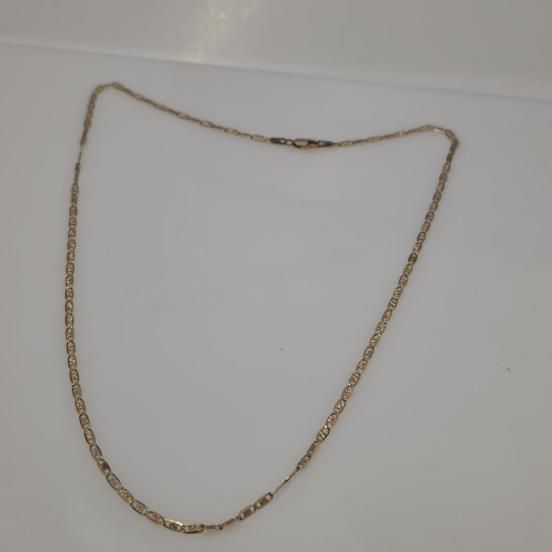 CADENA ORO COMBINADO 14 K 5 GRMS (SEMINUEVO)