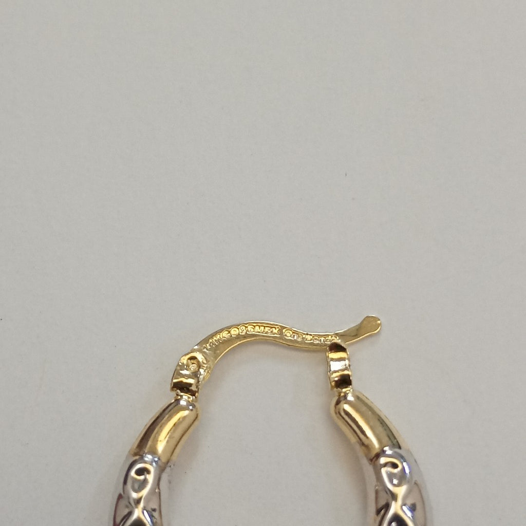 ARETES ARRACADAS COMBINADAS CON INFINITO 14K 2.3 GR (NUEVO)